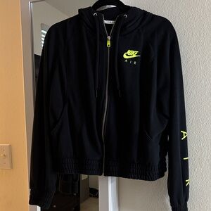 Nike Air Black Jacket with Neon Yellow Details